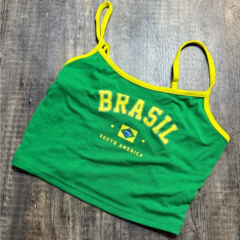 Brazil Green and Yellow Tank Top